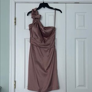 Champagne Pink One-Shoulder Cocktail Dress